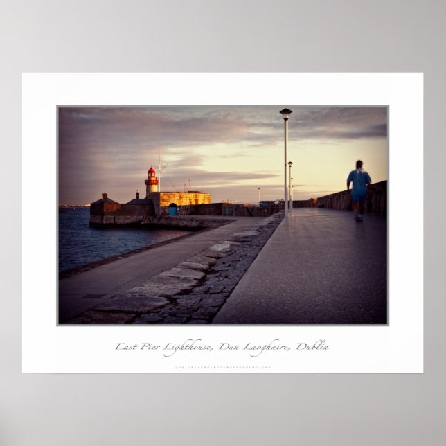 East Pier Lighthouse, Dun Laoghaire, Dublin Poster (Front)