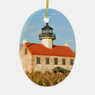 East Point Lighthouse. Ceramic Ornament