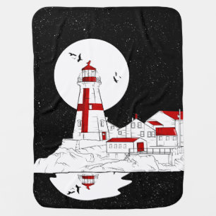 East Quoddy Head Lighthouse flat Baby Blanket