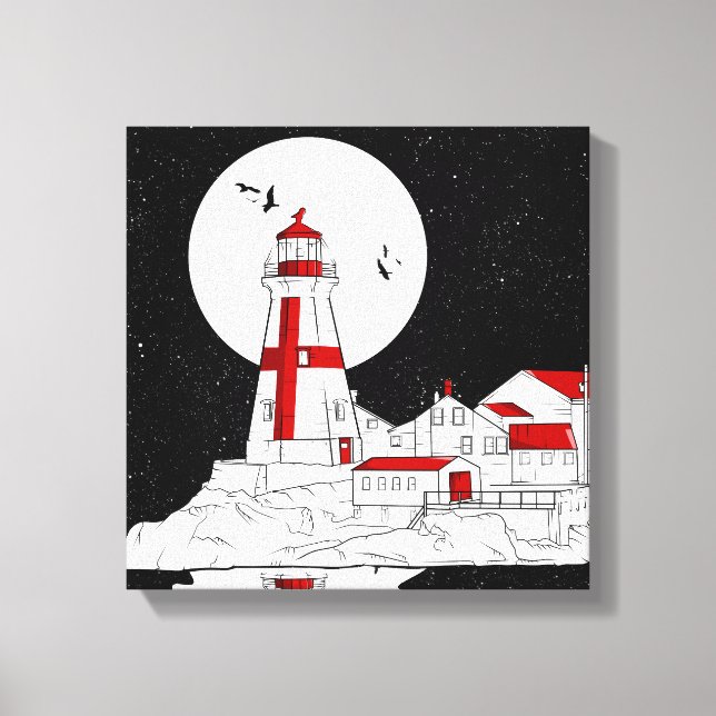 East Quoddy Head Lighthouse flat Canvas Print (Front)