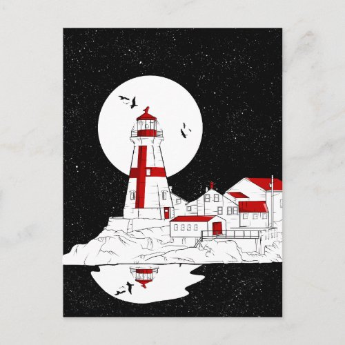 East Quoddy Head Lighthouse flat Postcard