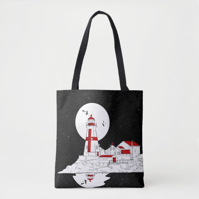 East Quoddy Head Lighthouse flat Tote Bag (Front)