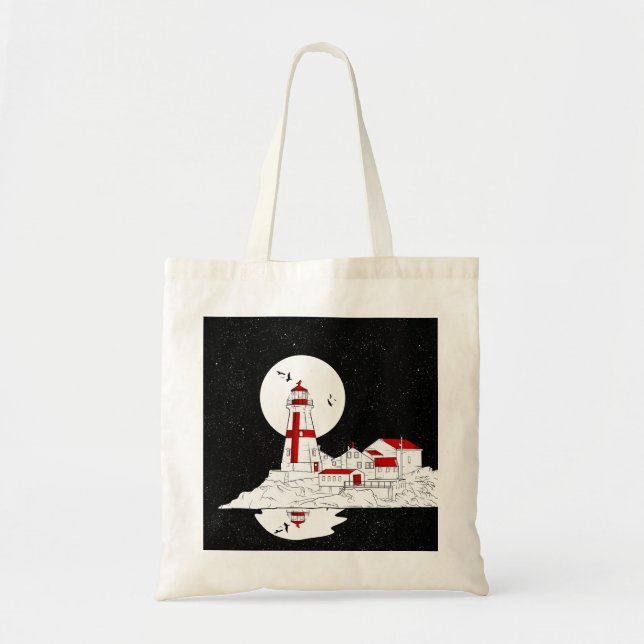 East Quoddy Head Lighthouse flat Tote Bag (Front)