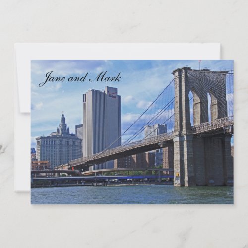 East River Brooklyn Bridge  Municipal Building Invitation