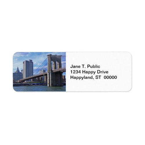 East River Brooklyn Bridge  Municipal Building Label