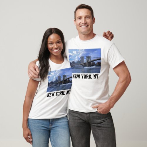 East River Brooklyn Bridge  Municipal Building T_Shirt