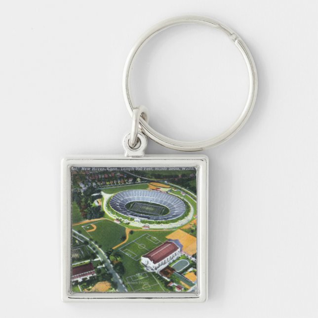 East Rock Park View of the Pardee Rose Garden Keychain (Front)