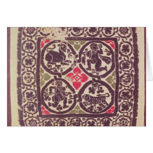 East Roman Empire tapestry showing wild beast Cards