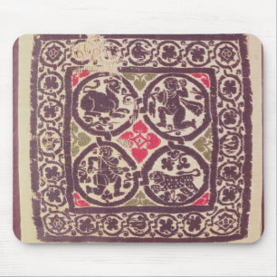 East Roman Empire tapestry showing wild beast Mouse Pad