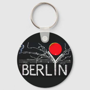 East Side Gallery, Berlin Wall, Barbed Wire/Red Su Keychain