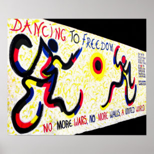 East Side Gallery,Berlin Wall,Dancing Freedom Poster