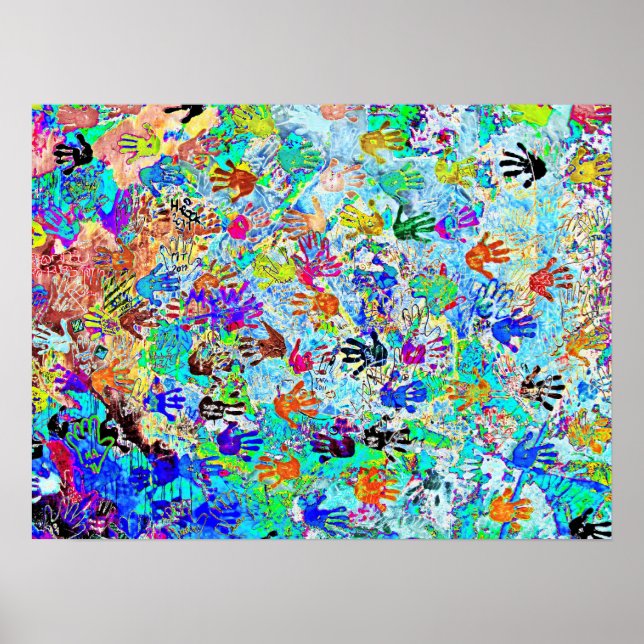 East Side Gallery, Berlin Wall, Hands (7) Poster (Front)