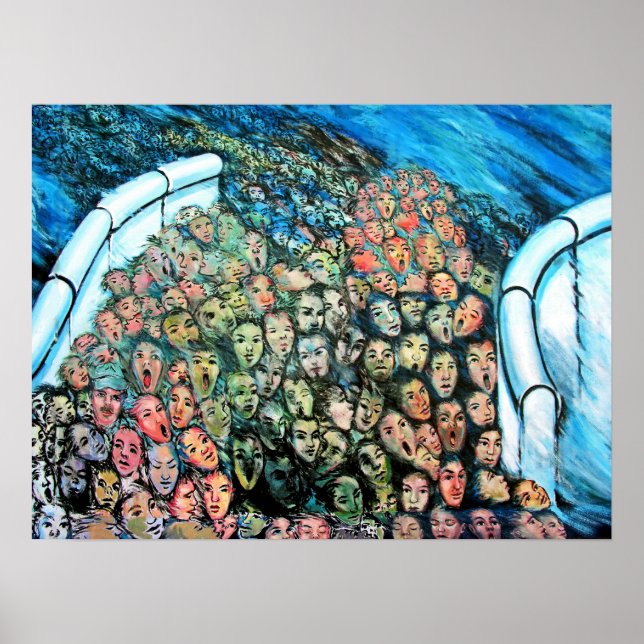 East Side Gallery, Berlin Wall, Mass Escape Poster (Front)