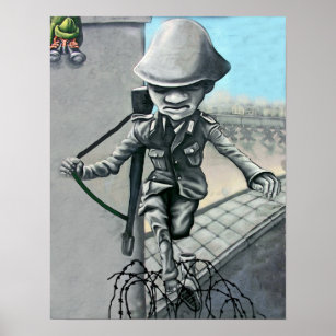East Side Gallery, Berlin Wall, Sentry on Wall (ac Poster