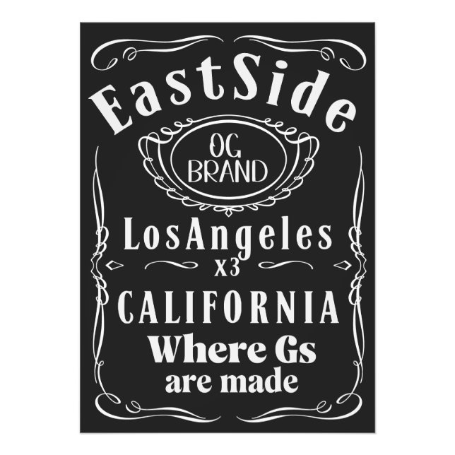 East side Los Angeles Poster wall art (Front)