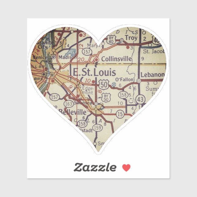 East St. Louis IL Sticker (Sheet)