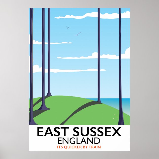East Sussex, England train poster (Front)