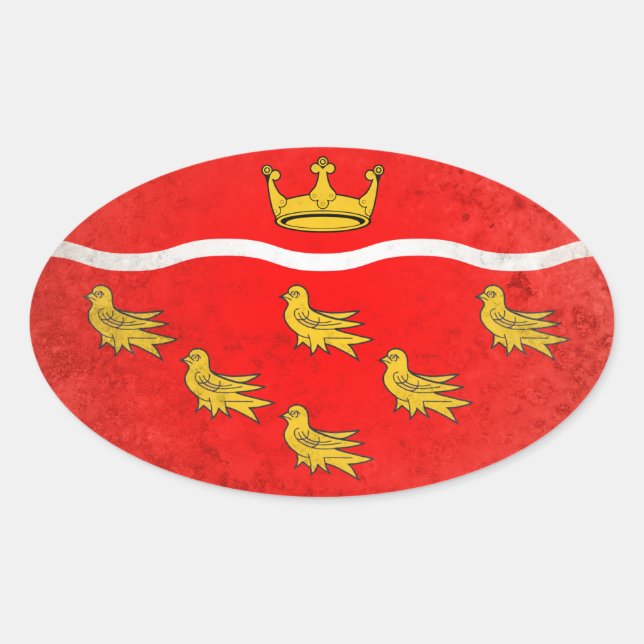 East Sussex Oval Sticker (Front)
