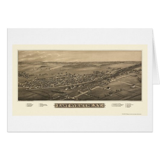 East Syracuse, NY Panoramic Map - 1885 Cards (Front Horizontal)