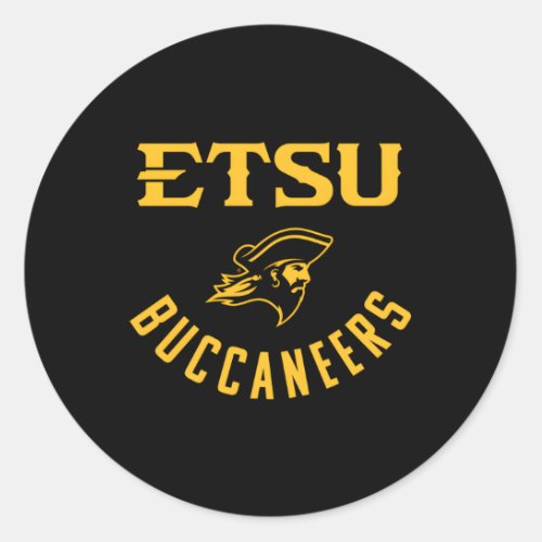 East Tennessee State Etsu Buccaneers Large One Col Classic Round Sticker