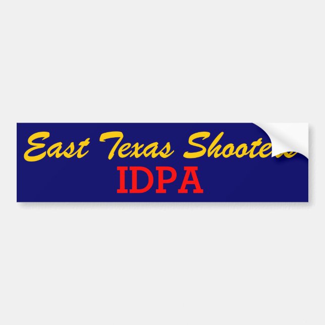 East Texas IDPA bumper sticker (Front)