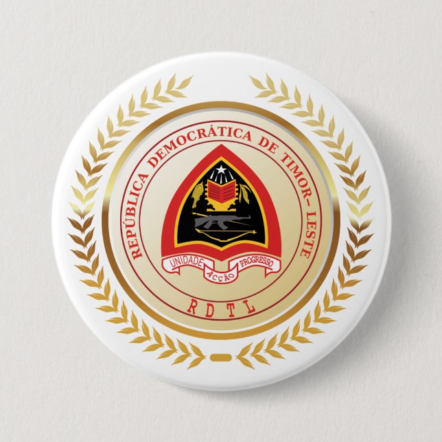 East Timor Coat of Arms Button (Front)