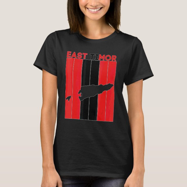 East Timor Country Borders T-Shirt (Front)