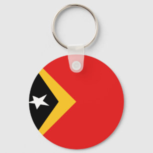 East Timor Fisheye Flag Keychain