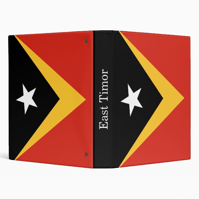 East Timor Flag 3 Ring Binder (Background)
