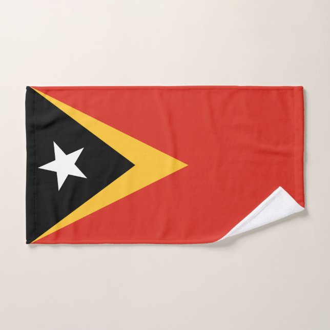 East Timor Flag Bath Towel Set (Hand Towel)