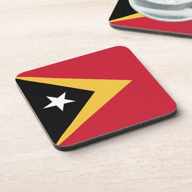 East Timor flag Beverage Coaster (Left Side)