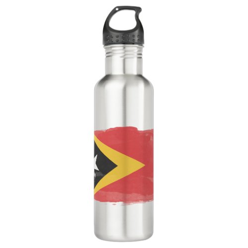East Timor flag brush stroke national flag Stainless Steel Water Bottle