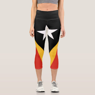 East Timor Flag Capri Leggings