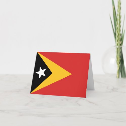 East Timor Flag Card