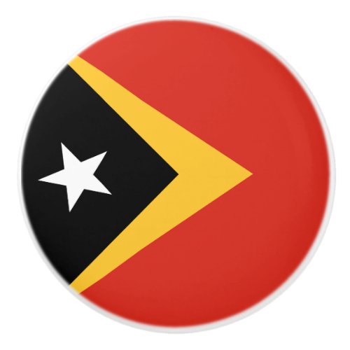 East Timor Flag Ceramic Knob