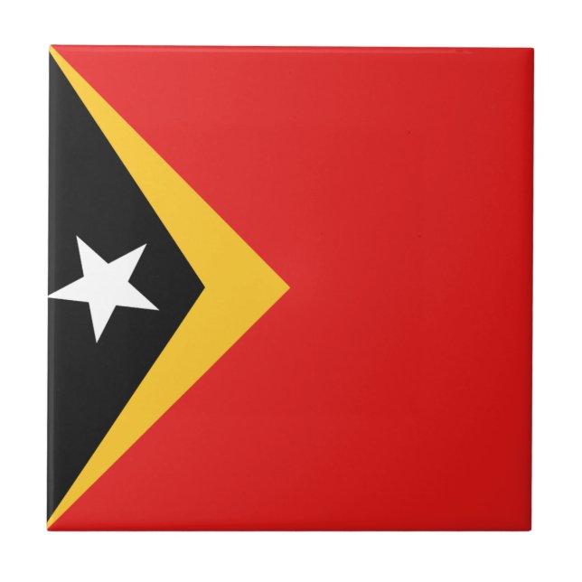 East Timor Flag Ceramic Tile (Front)