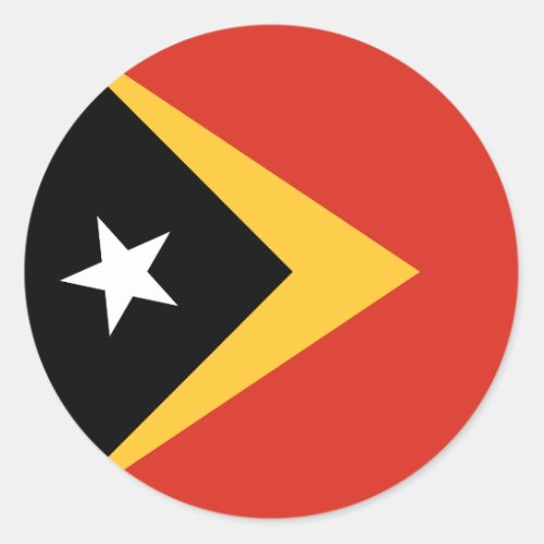 East Timor Flag Classic Round Sticker