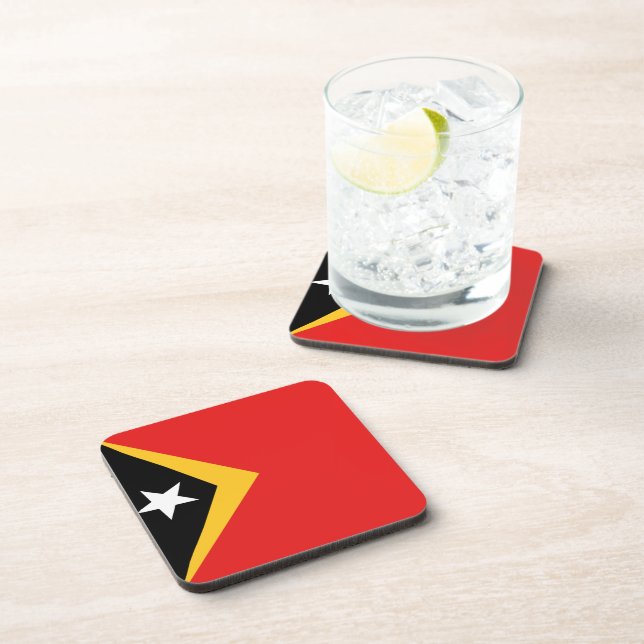 East Timor Flag Coaster (Right Side)