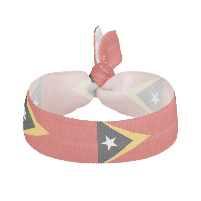 East Timor Flag Elastic Hair Tie (Front)