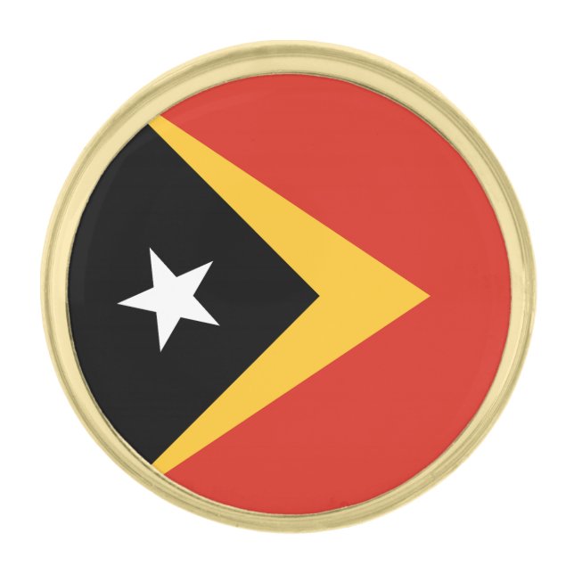 East Timor Flag Gold Finish Lapel Pin (Front)