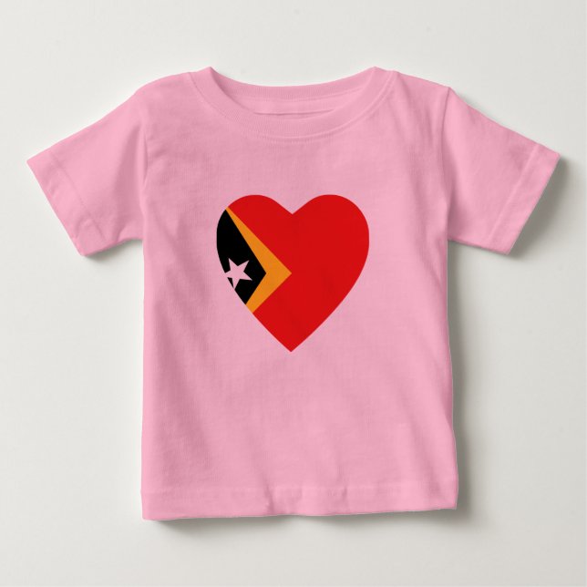 East Timor Flag Heart T-Shirt (Front)