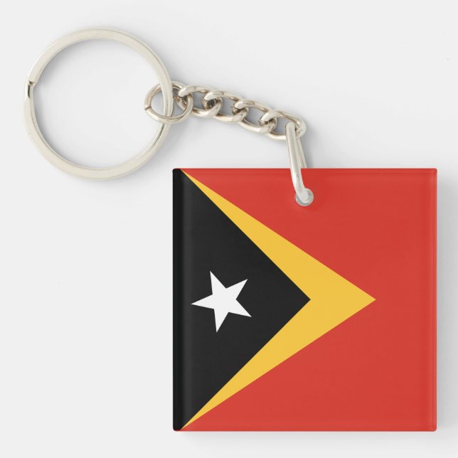 East Timor Flag Keychain (Front)