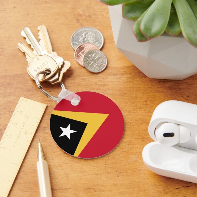 East Timor flag Keychain (Desk)