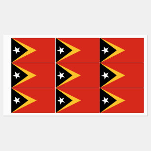 East Timor Flag Labels