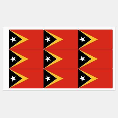 East Timor Flag Labels