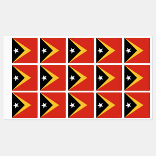 East Timor Flag Labels
