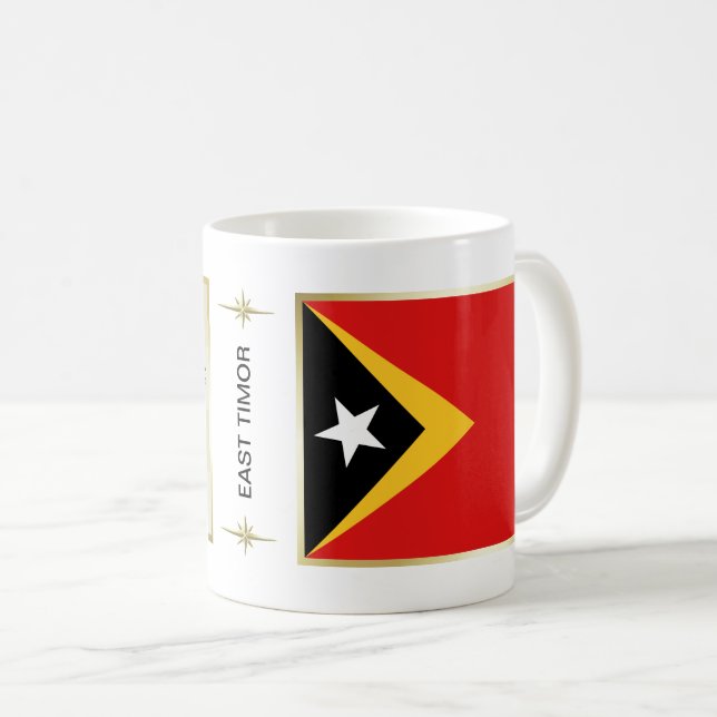 East Timor Flag + Map Mug (Front Right)