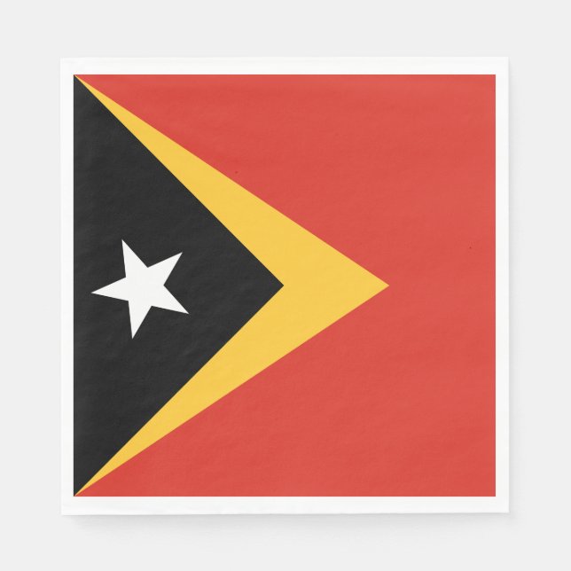 East Timor Flag Napkins (Front)