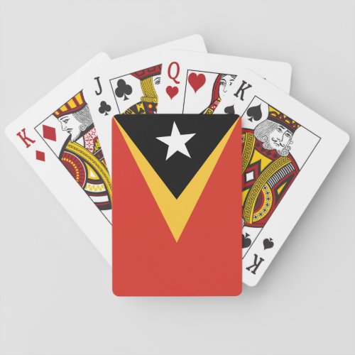 East Timor Flag Poker Cards