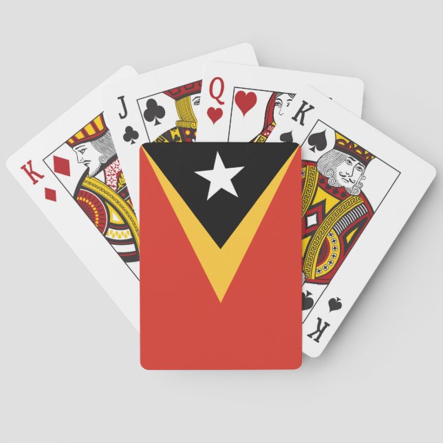 East Timor Flag Poker Cards (Back)